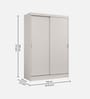 Luke 2 Door Sliding Wardrobe in White Colour