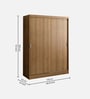 Luke 2 Door Sliding Wardrobe in Wood Finish