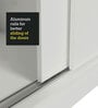 Luke 2 Door Sliding Wardrobe in White Colour
