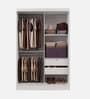 Luke 2 Door Sliding Wardrobe in White Colour