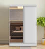 Luke 2 Door Sliding Wardrobe With Mirror In White Color