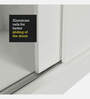Luke 2 Door Sliding Wardrobe With Mirror In White Color