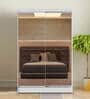 Luke 2 Door Sliding Wardrobe With Mirror In White Color