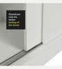 Luke 2 Door Sliding Wardrobe With Mirror In White Color