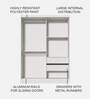 Luke 2 Door Sliding Wardrobe With Mirror In White Color