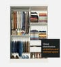 Luke 2 Door Sliding Wardrobe in White Colour With 1 Side Mirror