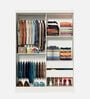 Luke 2 Door Sliding Wardrobe in White Colour With 1 Side Mirror