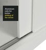 Luke 2 Door Sliding Wardrobe in White Colour With Mirror