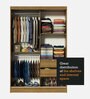 Luke 2 Door Sliding Wardrobe with mirror in Wood Finish