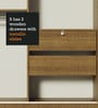 Luke 2 Door Sliding Wardrobe with mirror in Wood Finish
