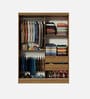 Luke 2 Door Sliding Wardrobe with mirror in Wood Finish