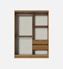 Luke 2 Door Sliding Wardrobe with mirror in Wood Finish