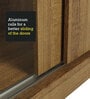 Luke 2 Door Sliding Wardrobe in Wood Finish With Mirror