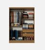 Luke 2 Door Sliding Wardrobe in Wood Finish With Mirror