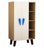 Lullaby 2 Door Birch Wood Wardrobe in Natural Finish Lullaby 2 Door Birch Wood Wardrobe in Natural Finish