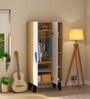 Lullaby 2 Door Birch Wood Wardrobe in Natural Finish Lullaby 2 Door Birch Wood Wardrobe in Natural Finish