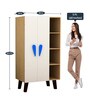 Lullaby 2 Door Birch Wood Wardrobe in Natural Finish Lullaby 2 Door Birch Wood Wardrobe in Natural Finish