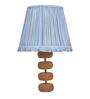 Blue Lume Floating Oval Steps Table Lamp in Natural Cork with Lampshade