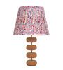 Pink Lume Floating Oval Steps Table Lamp in Natural Cork with Lampshade