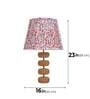 Pink Lume Floating Oval Steps Table Lamp in Natural Cork with Lampshade