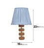 Blue Lume Floating Oval Steps Table Lamp in Natural Cork with Lampshade