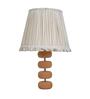 Beige Lume Floating Oval Steps Table Lamp in Natural Cork with Lampshade