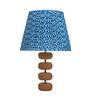Blue Lume Floating Oval Steps Table Lamp in Natural Cork with Lampshade