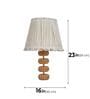 Beige Lume Floating Oval Steps Table Lamp in Natural Cork with Lampshade