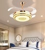 Lumi Smart Fan French Gold Metal + Acrylic , Google & Alexa Remote & App Control