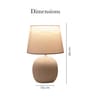 Lumia Ceramic Base Bedside Table Lamp | Night Lamp with Warm Light for Bedroom & Living Room,Office,Reading | Home D cor Item | Table Lamp with Convenient On/Off Switch and 2 Pin Plug
