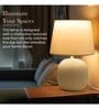 Lumia Ceramic Base Bedside Table Lamp | Night Lamp with Warm Light for Bedroom & Living Room,Office,Reading | Home D cor Item | Table Lamp with Convenient On/Off Switch and 2 Pin Plug