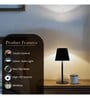 Lumia Cordless Touch Control Table Lamp   Black | Rechargeable LED Desk Lamp with 3 Light Modes & Adjustable Brightness | USB-C Charging | Vision-Safe Lighting for Home, Office, Bedroom