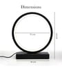 Lumia LED Round Table Lamp| Black | USB Powered Circular Design LEDs Table Lamp | 3 Lighting Modes | White,Warm,Neutral | Adjustable Brightness Control for Any Mood | Perfect for Gifting & Home d cor