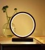 Lumia LED Round Table Lamp| Black | USB Powered Circular Design LEDs Table Lamp | 3 Lighting Modes | White,Warm,Neutral | Adjustable Brightness Control for Any Mood | Perfect for Gifting & Home d cor