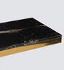 Lumina Black Marble Top Coffee Table In Gold Finish