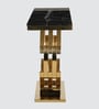 Lumina Black Marble Top Coffee Table In Gold Finish
