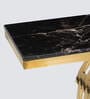 Lumina Black Marble Top Coffee Table In Gold Finish