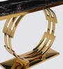 Lumina Black Marble Top Coffee Table In Gold Finish