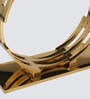 Lumina Black Marble Top Coffee Table In Gold Finish