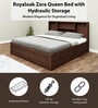 Lumina Queen Size Bed in Brown Colour With Hydraulic Storage