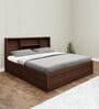 Lumina Queen Size Bed in Brown Colour With Hydraulic Storage