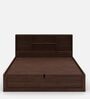 Lumina Queen Size Bed in Brown Colour With Hydraulic Storage