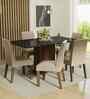 Lumine 6 Seater Dining Set In Brown & Black Finish