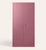 Luminex Textured 2-Door Steel Wardrobe in Dusty Rose Finish