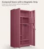 Luminex Textured 2-Door Steel Wardrobe in Dusty Rose Finish