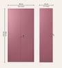 Luminex Textured 2-Door Steel Wardrobe in Dusty Rose Finish