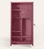 Luminex Textured 2-Door Steel Wardrobe in Dusty Rose Finish