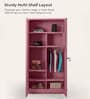 Luminex Textured 2-Door Steel Wardrobe in Dusty Rose Finish