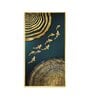 Luminous Fish Dance Glass Finish Vertical Wall Art