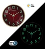 Gold Luminous Wall Clock With 3D Radium Numbers (13 Inch)